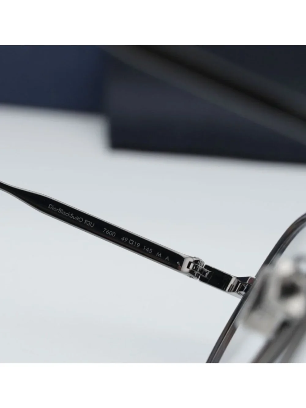 Dior DIORBLACKSUITO R3U 7600 Square Eyeglasses 49mm - Ruthenium